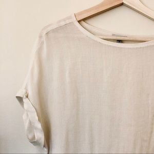 Ecote linen/cotton fine knit sheer top